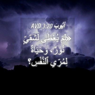 Picture 04 - أَيُّوبَ 3:20 AVD - «لِمَ يُعْطَى لِشَقِيٍّ - Bible Verse Picture