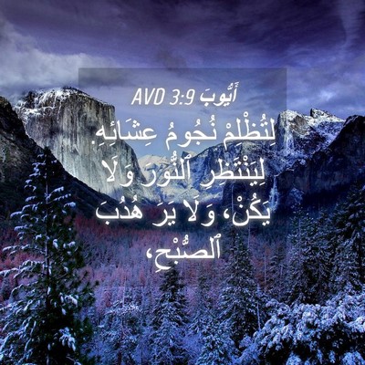 Picture 04 - أَيُّوبَ 3:9 AVD - لِتُظْلِمْ نُجُومُ - Bible Verse Picture