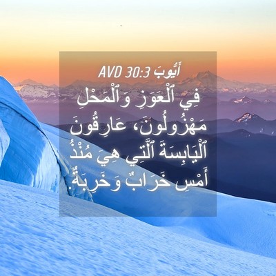 Picture 04 - أَيُّوبَ 30:3 AVD - فِي ٱلْعَوَزِ وَٱلْمَحْلِ - Bible Verse Picture