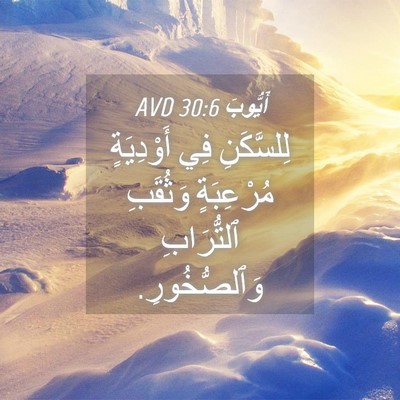 Picture 04 - أَيُّوبَ 30:6 AVD - لِلسَّكَنِ فِي أَوْدِيَةٍ - Bible Verse Picture