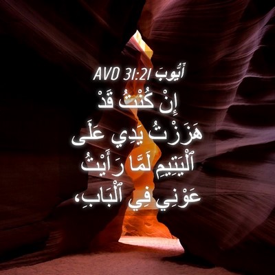 Picture 04 - أَيُّوبَ 31:21 AVD - إِنْ كُنْتُ قَدْ هَزَزْتُ - Bible Verse Picture