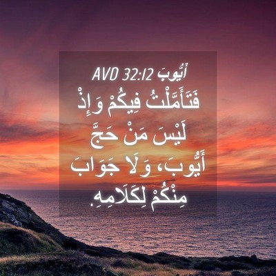 Picture 04 - أَيُّوبَ 32:12 AVD - فَتَأَمَّلْتُ فِيكُمْ - Bible Verse Picture
