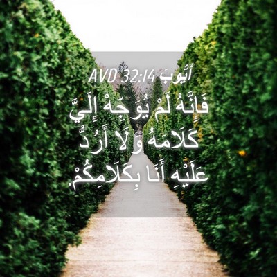 Picture 04 - أَيُّوبَ 32:14 AVD - فَإِنَّهُ لَمْ يُوَجِّهْ - Bible Verse Picture