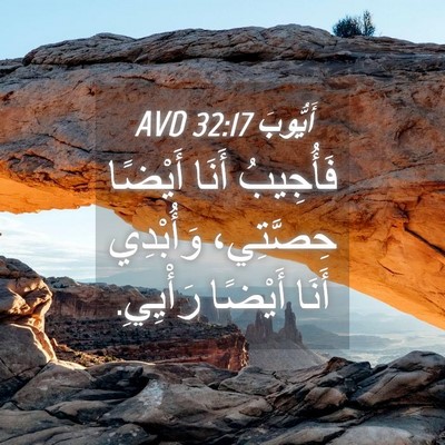 Picture 04 - أَيُّوبَ 32:17 AVD - فَأُجِيبُ أَنَا أَيْضًا - Bible Verse Picture