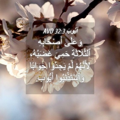 Picture 04 - أَيُّوبَ 32:3 AVD - وَعَلَى أَصْحَابِهِ - Bible Verse Picture