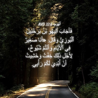 Picture 04 - أَيُّوبَ 32:6 AVD - فَأَجَابَ أَلِيهُو بْنُ - Bible Verse Picture