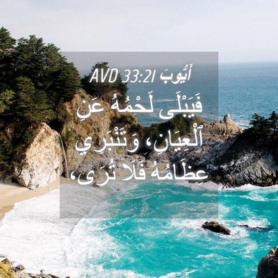 Picture 04 - أَيُّوبَ 33:21 AVD - فَيَبْلَى لَحْمُهُ عَنِ - Bible Verse Picture