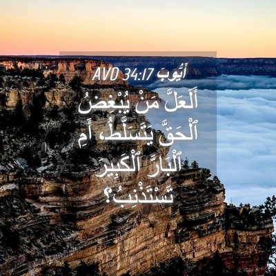 Picture 04 - أَيُّوبَ 34:17 AVD - أَلَعَلَّ مَنْ يُبْغِضُ - Bible Verse Picture