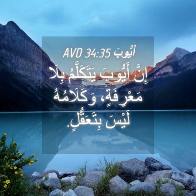 Picture 04 - أَيُّوبَ 34:35 AVD - إِنَّ أَيُّوبَ - Bible Verse Picture