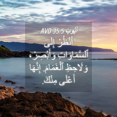 Picture 04 - أَيُّوبَ 35:5 AVD - اُنْظُرْ إِلَى - Bible Verse Picture