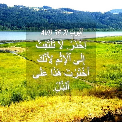 Picture 04 - أَيُّوبَ 36:21 AVD - اِحْذَرْ. لَا تَلْتَفِتْ - Bible Verse Picture