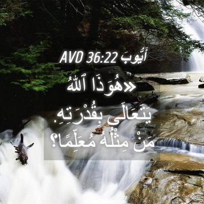 Picture 04 - أَيُّوبَ 36:22 AVD - «هُوَذَا ٱللهُ يَتَعَالَى - Bible Verse Picture