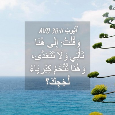 Picture 04 - أَيُّوبَ 38:11 AVD - وَقُلْتُ: إِلَى هُنَا - Bible Verse Picture