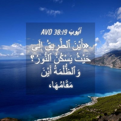 Picture 04 - أَيُّوبَ 38:19 AVD - «أَيْنَ ٱلطَّرِيقُ إِلَى - Bible Verse Picture