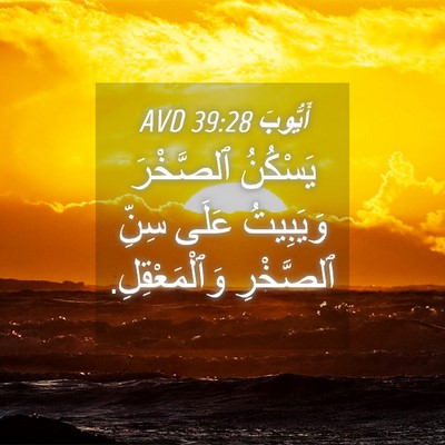 Picture 04 - أَيُّوبَ 39:28 AVD - يَسْكُنُ ٱلصَّخْرَ - Bible Verse Picture