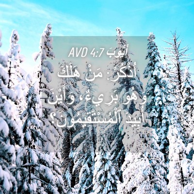 Picture 04 - أَيُّوبَ 4:7 AVD - اُذْكُرْ: مَنْ هَلَكَ - Bible Verse Picture