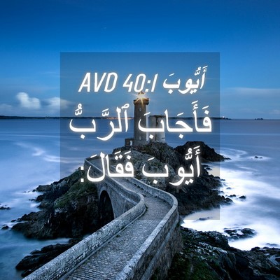 Picture 04 - أَيُّوبَ 40:1 AVD - فَأَجَابَ ٱلرَّبُّ - Bible Verse Picture