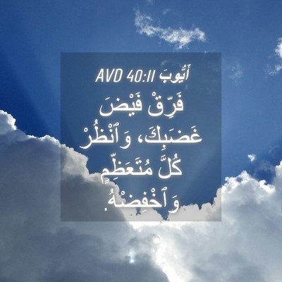 Picture 04 - أَيُّوبَ 40:11 AVD - فَرِّقْ فَيْضَ غَضَبِكَ، - Bible Verse Picture