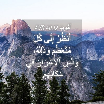 Picture 04 - أَيُّوبَ 40:12 AVD - اُنْظُرْ إِلَى كُلِّ - Bible Verse Picture