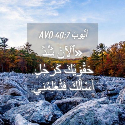 Picture 04 - أَيُّوبَ 40:7 AVD - «ٱلْآنَ شُدَّ حَقْوَيْكَ - Bible Verse Picture