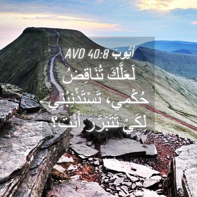 Picture 04 - أَيُّوبَ 40:8 AVD - لَعَلَّكَ تُنَاقِضُ - Bible Verse Picture