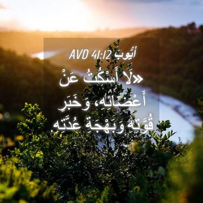 Picture 04 - أَيُّوبَ 41:12 AVD - «لَا أَسْكُتُ عَنْ - Bible Verse Picture