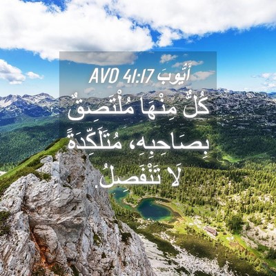 Picture 04 - أَيُّوبَ 41:17 AVD - كُلٌّ مِنْهَا مُلْتَصِقٌ - Bible Verse Picture