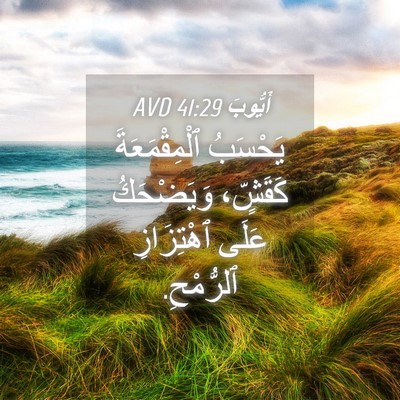 Picture 04 - أَيُّوبَ 41:29 AVD - يَحْسَبُ ٱلْمِقْمَعَةَ - Bible Verse Picture