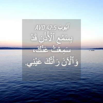 Picture 04 - أَيُّوبَ 42:5 AVD - بِسَمْعِ ٱلْأُذُنِ قَدْ - Bible Verse Picture