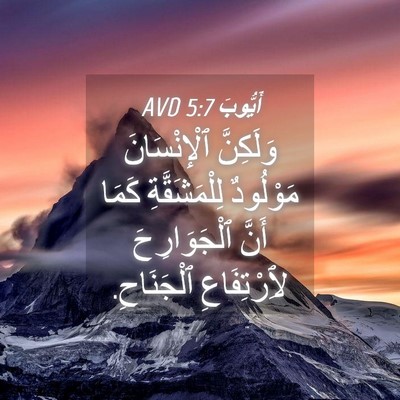 Picture 04 - أَيُّوبَ 5:7 AVD - وَلَكِنَّ ٱلْإِنْسَانَ - Bible Verse Picture