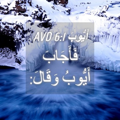 Picture 04 - أَيُّوبَ 6:1 AVD - فَأَجَابَ أَيُّوبُ - Bible Verse Picture