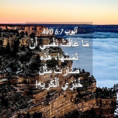 Picture 04 - أَيُّوبَ 6:7 AVD - مَا عَافَتْ نَفْسِي أَنْ - Bible Verse Picture
