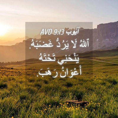 Picture 04 - أَيُّوبَ 9:13 AVD - ٱللهُ لَا يَرُدُّ - Bible Verse Picture