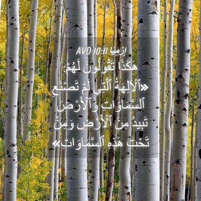 Picture 04 - إِرْمِيَا 10:11 AVD - هَكَذَا تَقُولُونَ لَهُمْ: - Bible Verse Picture