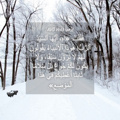 Picture 04 - إِرْمِيَا 14:13 AVD - فَقُلْتُ: «آهِ، أَيُّهَا - Bible Verse Picture