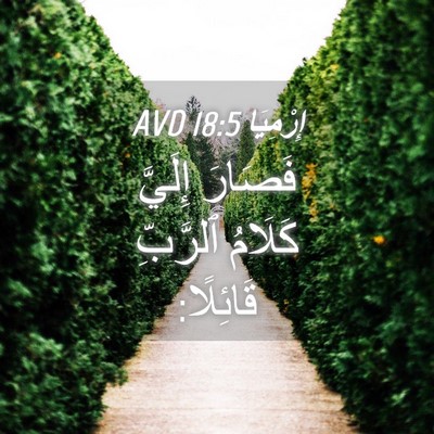 Picture 04 - إِرْمِيَا 18:5 AVD - فَصَارَ إِلَيَّ كَلَامُ - Bible Verse Picture