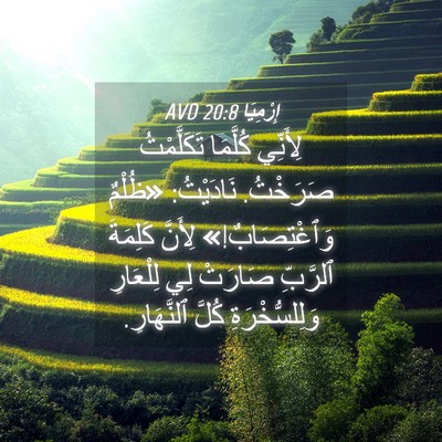 Picture 04 - إِرْمِيَا 20:8 AVD - لِأَنِّي كُلَّمَا - Bible Verse Picture