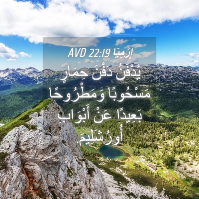 Picture 04 - إِرْمِيَا 22:19 AVD - يُدْفَنُ دَفْنَ حِمَارٍ - Bible Verse Picture