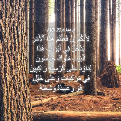 Picture 04 - إِرْمِيَا 22:4 AVD - لِأَنَّكُمْ إِنْ - Bible Verse Picture