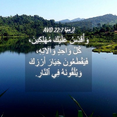 Picture 04 - إِرْمِيَا 22:7 AVD - وَأُقَدِّسُ عَلَيْكَ - Bible Verse Picture