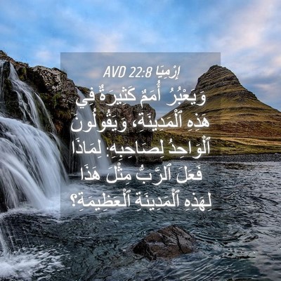 Picture 04 - إِرْمِيَا 22:8 AVD - وَيَعْبُرُ أُمَمٌ - Bible Verse Picture
