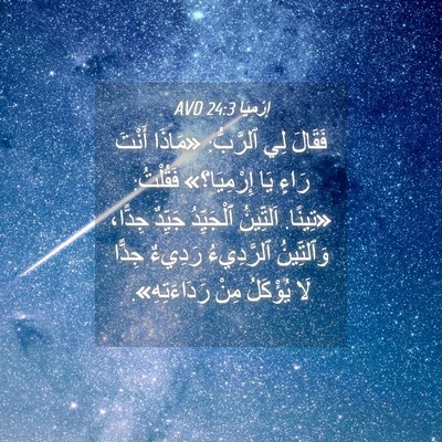 Picture 04 - إِرْمِيَا 24:3 AVD - فَقَالَ لِي ٱلرَّبُّ: - Bible Verse Picture