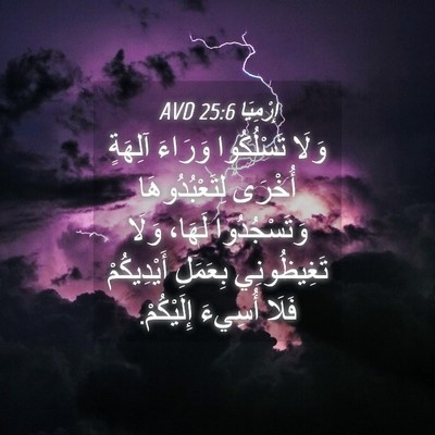 Picture 04 - إِرْمِيَا 25:6 AVD - وَلَا تَسْلُكُوا وَرَاءَ - Bible Verse Picture