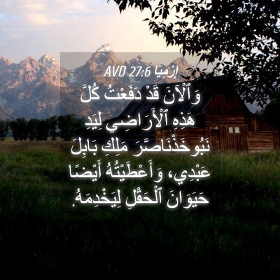 Picture 04 - إِرْمِيَا 27:6 AVD - وَٱلْآنَ قَدْ دَفَعْتُ - Bible Verse Picture