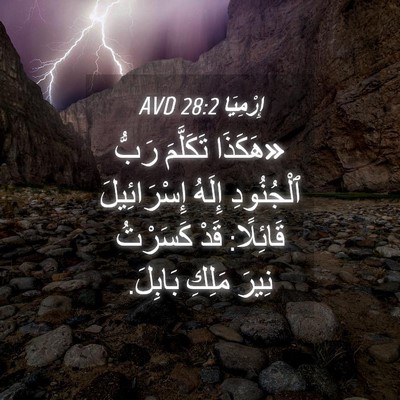 Picture 04 - إِرْمِيَا 28:2 AVD - «هَكَذَا تَكَلَّمَ رَبُّ - Bible Verse Picture