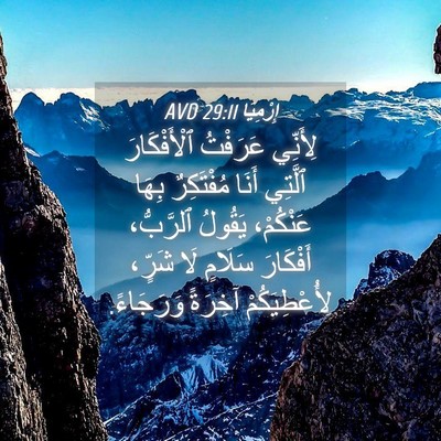 Picture 04 - إِرْمِيَا 29:11 AVD - لِأَنِّي عَرَفْتُ - Bible Verse Picture