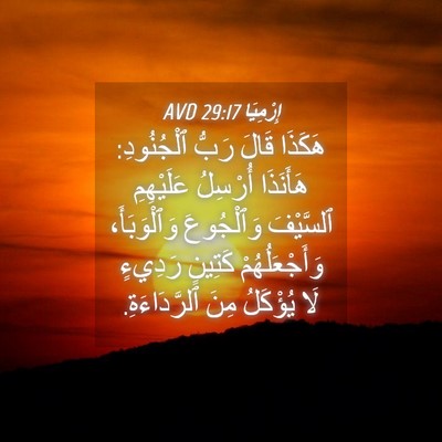 Picture 04 - إِرْمِيَا 29:17 AVD - هَكَذَا قَالَ رَبُّ - Bible Verse Picture