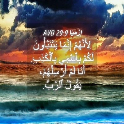 Picture 04 - إِرْمِيَا 29:9 AVD - لِأَنَّهُمْ إِنَّمَا - Bible Verse Picture