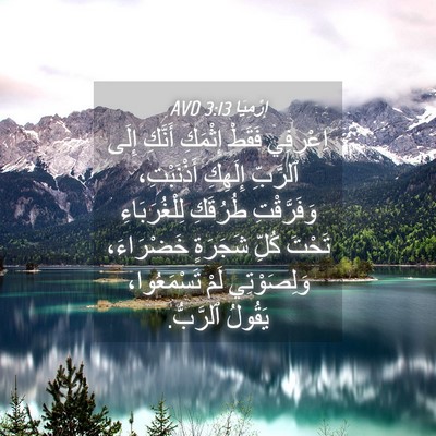 Picture 04 - إِرْمِيَا 3:13 AVD - اِعْرِفِي فَقَطْ إِثْمَكِ - Bible Verse Picture