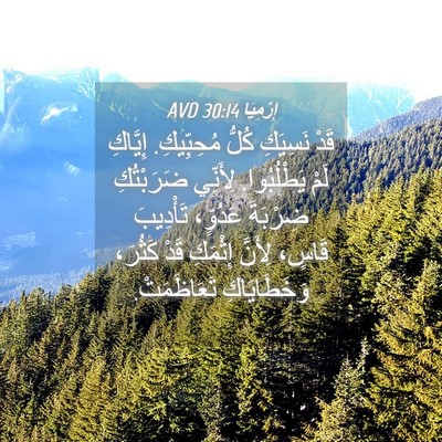 Picture 04 - إِرْمِيَا 30:14 AVD - قَدْ نَسِيَكِ كُلُّ - Bible Verse Picture